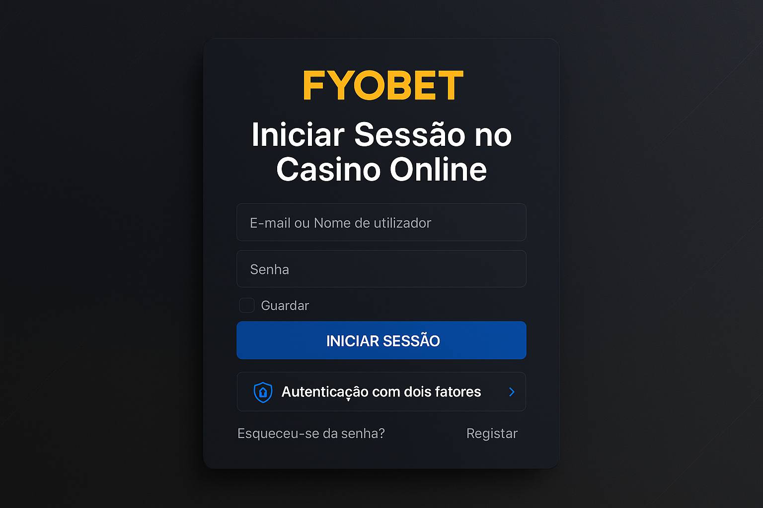 Login no Cassino FYOBET